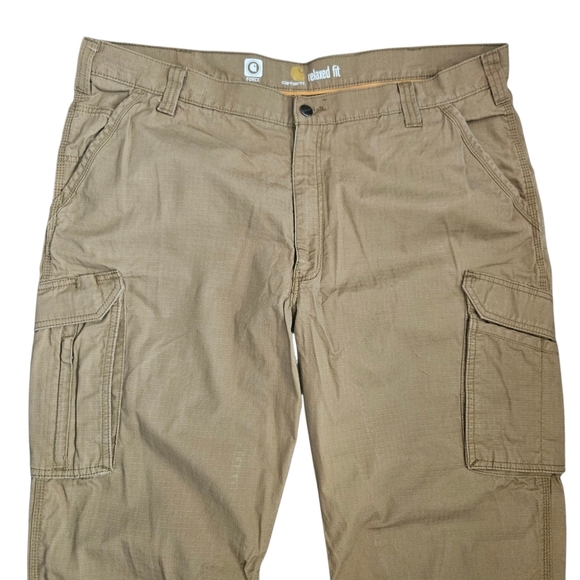 CARHARTT Men's Force Relaxed Fit Cargo Pants Size 42x32 Ripstop Khaki 101148-257 - Picture 2 of 15